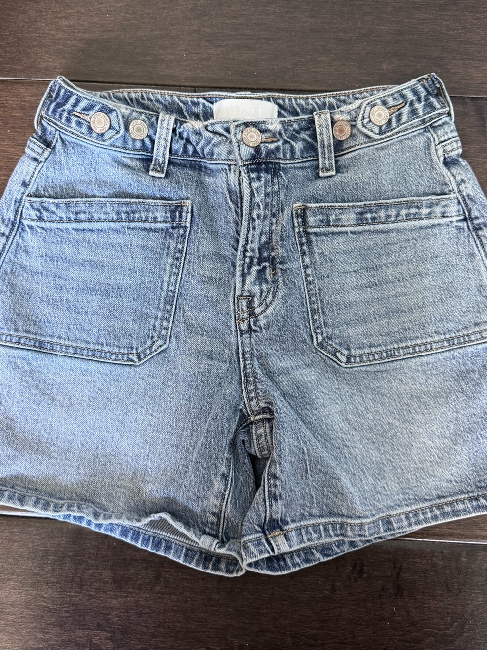 VERVET by Flying Monkey Rebecca High Rise Cuffed Shorts - Size Small